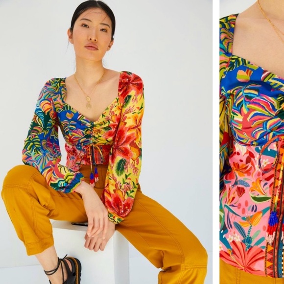 Anthropologie Tops - Anthropologie NWT Farm Rio Printed Puff - Sleeved
Blouse Size XS. But